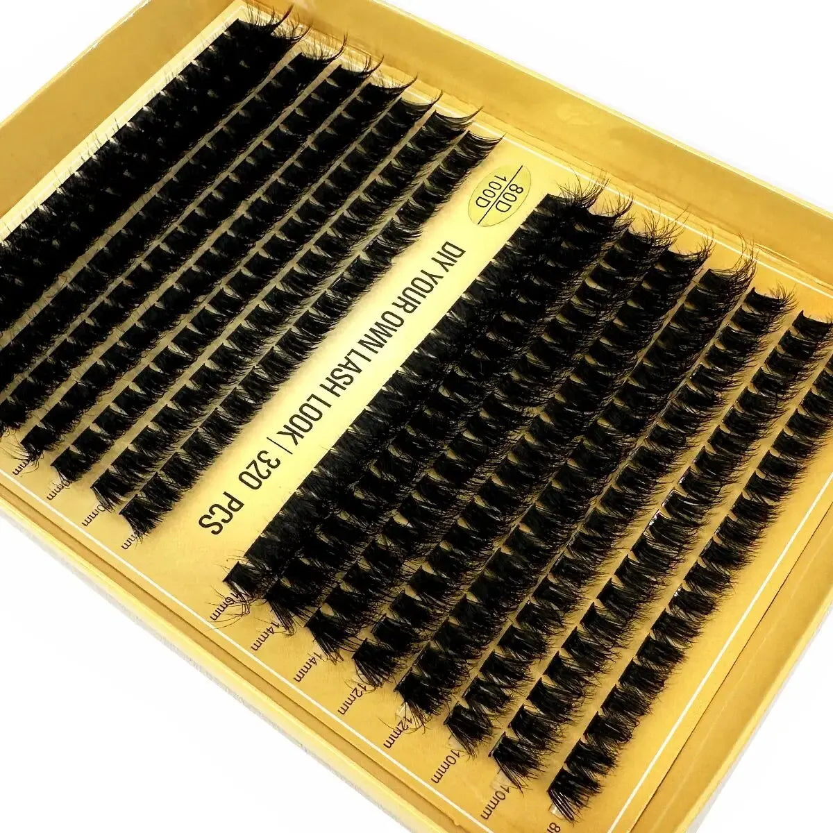 320 Bundles 60D/80D/100D Cluster Eyelash Extension Thick Style Individual Eyelashes Handmade Eyelash Bundles 5D Fluffy Mink Lash