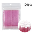 Disposable Eyelash Brushes Swab 100pcs Micro brushes Eyelash Extension Tools Individual Eyelashes Removing Tools Applicators