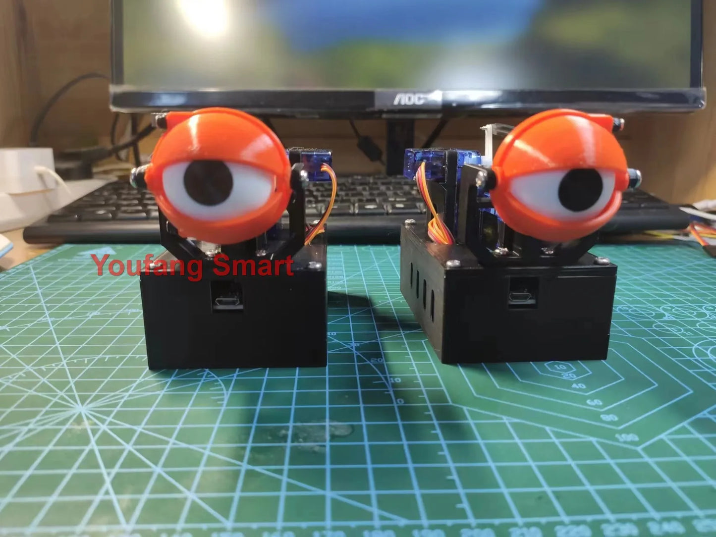 Web/APP Control SG90 Left and Right Robotic Bionic Eyes for Arduino Robot Kit With 3D Printer Robot ESP8266 Programmable Toys