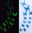 12 Pcs 3D Luminous Butterfly Creative Wall Stickers DIY Wall Stickers Modern Wall Art Home Decoration DIY Gifts