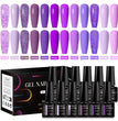 MEET ACROSS 12Pcs/Set 7ml Macaron Gel Nail Polish With Box Semi Permanent UV Gel  Soak Off Nail Art Kit Varnish For Manicure