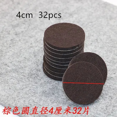 18-128 pcs Felt Chair Leg Pads 5mm Thick  Floor Scratch Protector Mat Mute Non-slip Self Adhesive DIY Furniture Accessories