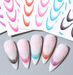 6pcs French Manicure Sticker Gradient Stripe Lines Sliders For Nails Ombre Designs Self-Adhesive Nail Art Decals DIY Decoration