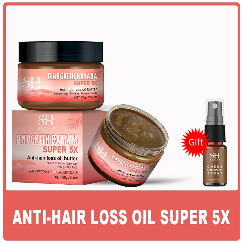 2024 Super Fast 5x Hair Growth Oil Fenugreek Anti-Hair Loss Oil Rosemary Hair Regrowth Chebe Batana Butter Hair Mask Amla Oils