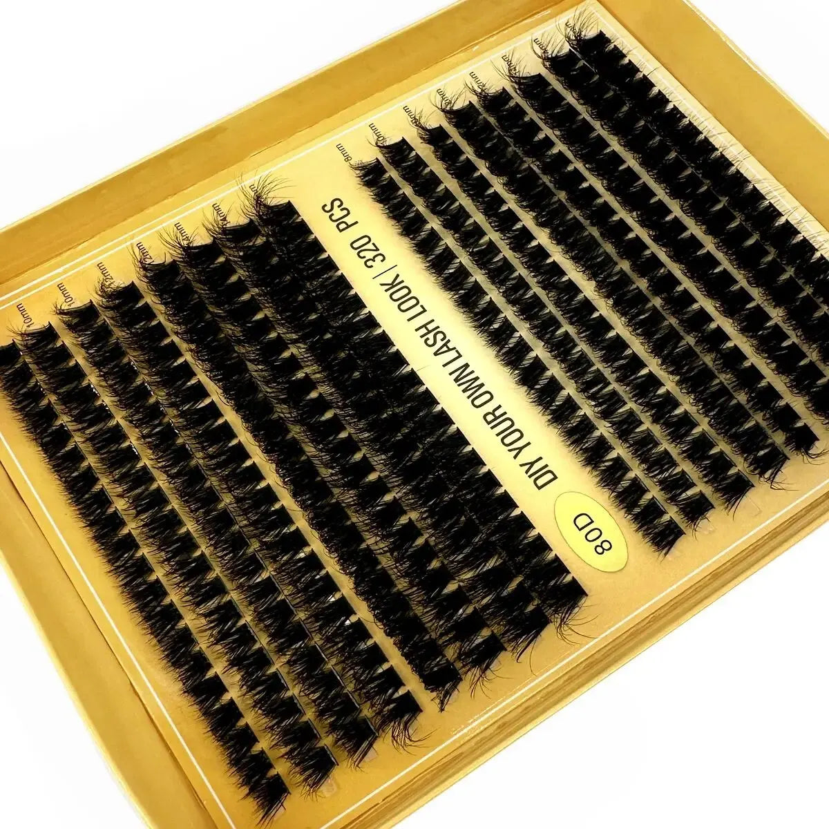 320 Bundles 60D/80D/100D Cluster Eyelash Extension Thick Style Individual Eyelashes Handmade Eyelash Bundles 5D Fluffy Mink Lash