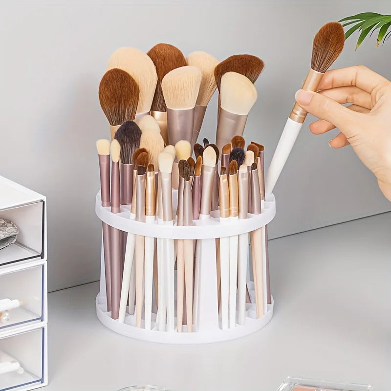 The household plastic porous storage box storage device shelf makeup brush can be disassembled to clean the circular pen barrel