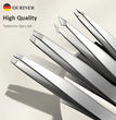 Ouriner Eyebrow Tweezers Set 4 Pcs Stainless Steel Eyebrow Forceps Professional Beauty Tool Set For Facial Hair Inward Growing