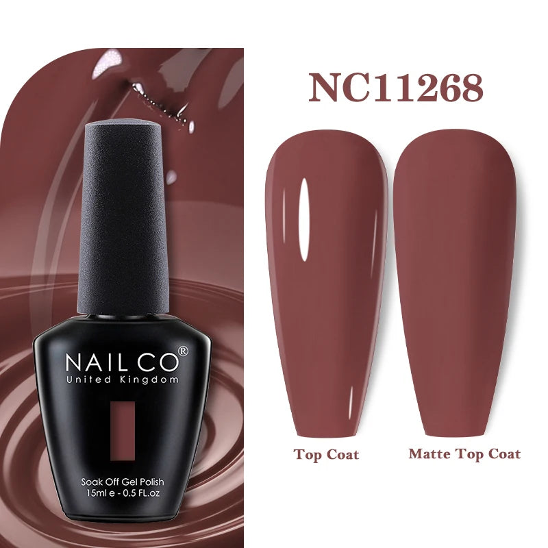 NAILCO 15ml Nail Gel Polish Vernis Semi Permanent UV Varnish Nails Art Manicure Design TOP BASE Hybrid Nail Supplies Nail Glue