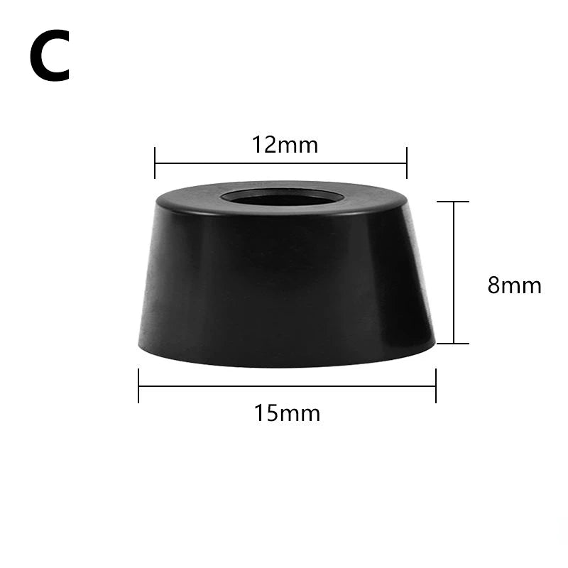 8Pcs Black Rubber Feet Chair Floor Protector Non-slip Furniture Feet Table Leg Cover Speaker Cabinet Bottom Pads Funiture Parts