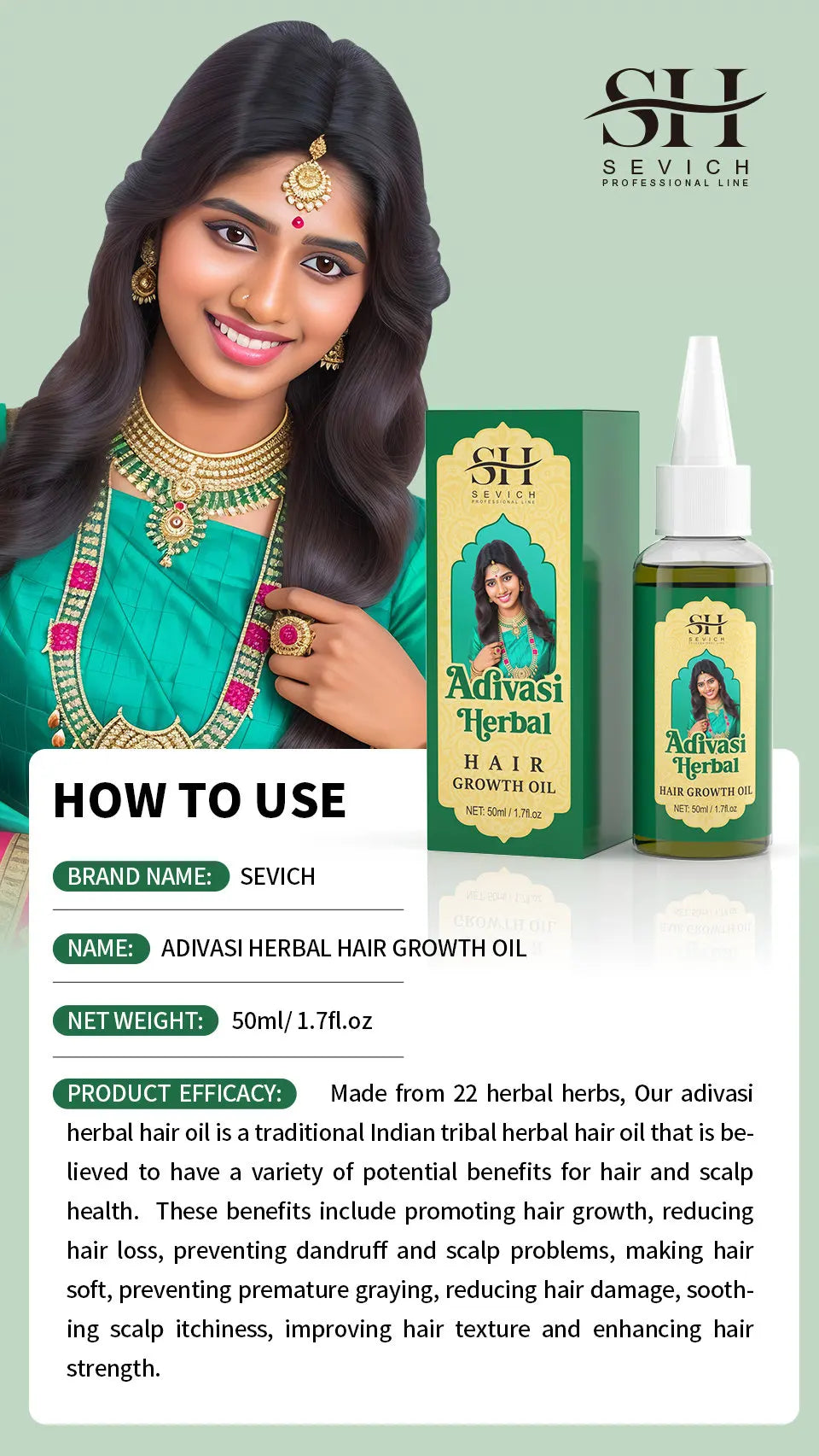 Ayurvedic Hair Growth Oil India Adivasi Organic Hair Growth Serum Anti Hair Loss Fast Regrowth Thicken Oils Hair Growth Products