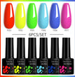 LILYCUTE 6Pcs/Set Gel Nail Polish Popular Colors In Autumn Semi Permanent Soak Off UV LED Nail Art Gels Nail Gel Polish