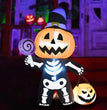 1.8M/6FT Halloween Inflatable Toy Giant Pumpkin Skull Ghost Outdoor Yard Garden Decoration Horror Inflated Model with LED Lights