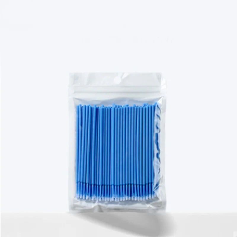 CNKESS Disposable cotton swab 100 bendable eyelash extension for easy hygiene and micro-brush False eyelash tool accessories