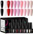 MEET ACROSS 12Pcs/Set 7ml Macaron Gel Nail Polish With Box Semi Permanent UV Gel  Soak Off Nail Art Kit Varnish For Manicure