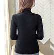 Turtleneck Winter Sweater Women Elegant Thicken Velvet Lined Warm Sueter Knitted Pullover Slim Tops Jersey Knitwear Jumper New