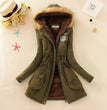 2023 New Autumn Winter Women Cotton Jacket Padded Casual Slim Coat Emboridery Hooded Parkas Wadded Warm Overcoat Fashion Parkas