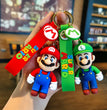 10styles Super Mario Keychain Mario Bros Luigi Toad Yoshi Bowser Action Figure Model Pvc Cartoon Bag Doll Pendant Toys Gift