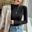 Turtleneck Sweater Women Fashion New Stretch Tops Women Knitted Pullovers Long Sleeve Bottoming Knitted Sweater