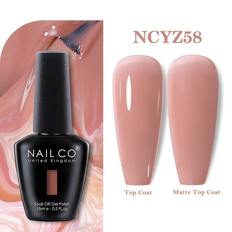 NAILCO 15ml Nail Gel Polish Vernis Semi Permanent UV Varnish Nails Art Manicure Design TOP BASE Hybrid Nail Supplies Nail Glue