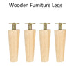 Solid Wood Furniture Legs Kit 8/15/20cm Height Furniture Feet Sloping Cone Sofa Bed Cabinet Table and Chair Replacement Sofa Leg