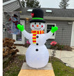 2.2M Christmas Snowman Inflatable Model Rotate LED Light Green Glove Xmas Stake Props Toys Household Accessories Holiday Decor