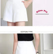 Women Shorts Spring Summer Casual High Waist A-line Shorts Loose Wide Leg Chiffon Shorts Chic Lady Black White Suit Shorts