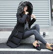 Winter coats women down jackets 2024 long slim solid color coat female Jackets outerwears woman parkas clothes zip fur collar