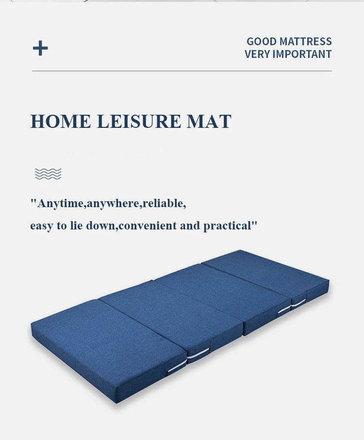 Memory Foam Folding Mattress Simple Mat Tatami Yoga Pad Foldable Sponge Mattresses for Office Lunch Break Single Bed Furniture