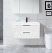 30"Bathroom Vanities Cabinet with Sink Combo, Wall Mounted Floating Cabient W/Decor Line, Soft-Close System, 2 Extra Big Drawers