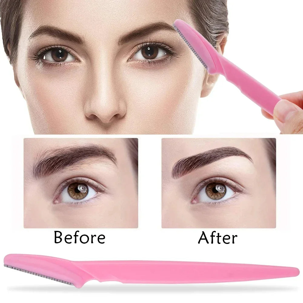 10Pcs Eyebrow Trimmer Blade Women Face Shaver Portable Eye Brow Epilation Hair Removal Cutters Safety Knife Makeup Scraper