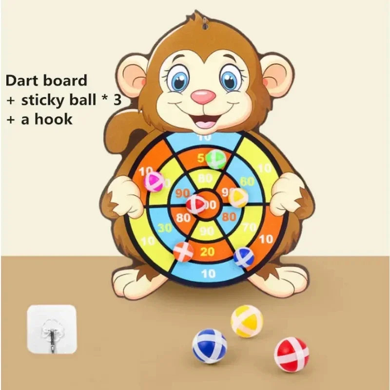 Montessori Dart Board Target Sports Game Toys For Children 4 To 6 Years Old Outdoor Toy Child Indoor Girls Sticky Ball Boys Gift