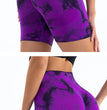 Summer Women High Waist Butt Lift Shorts Legging Seamless Leggings Fashion Tie Dye Shorts Gym Workout Running Pants