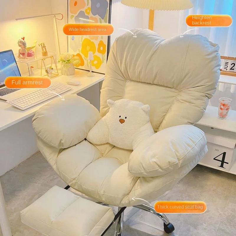 GUIG Lazy Computer Sofa Chair Home Comfortable Sedentary Reclining Table Chair Anchor Chair Live Chair Bedroom Lazy Chair Fotel