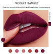 HANDAIYAN 6 Shades Matte Matte Lipstick Velvet Easy Tinting Long-Wear Makeup Lip Makeup