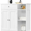 Bathroom Floor Cabinet, Kitchen Freestanding Storage Organizer, Large Side Cabinet with Doors, Drawer & Adjustable