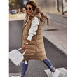 Long with Hood Outdoor Vest Down Women's Jacket Quilted Coat Sleeveless Jacket Winter Light Weight Sweaters