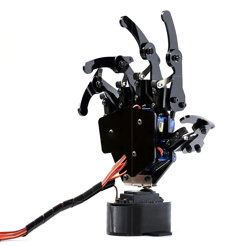 6 Dof Robotic Arm with 5 Dof Bionic Robot Hand Finger Claw for Arduino For Raspberry Pi 5 Kit Programmable Manipulator Project