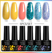 LILYCUTE 6Pcs/Set Gel Nail Polish Popular Colors In Autumn Semi Permanent Soak Off UV LED Nail Art Gels Nail Gel Polish