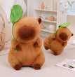 Lotus leaf Capybara Plush Toy  Oyster Bee Bckpack Capibara Cosplay Unicorn Dinosaur Boba Bread Ring Decor Stuffed Animals