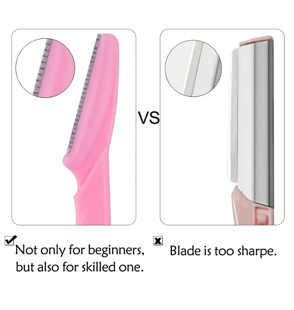 10Pcs Eyebrow Trimmer Blade Women Face Shaver Portable Eye Brow Epilation Hair Removal Cutters Safety Knife Makeup Scraper