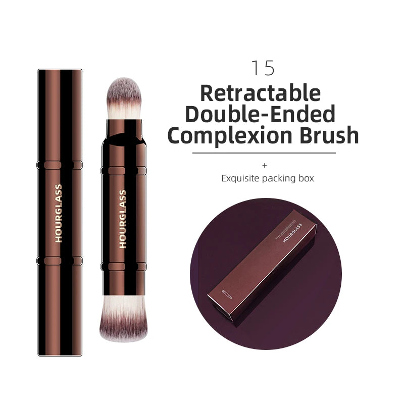 Hourglass Makeup Brushes Powder Foundation Concealer Blusher Bronzer Eye Shadow Eyebrow Eyeliner Sculpting Brush