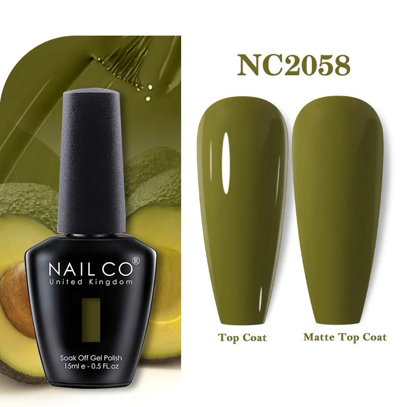 NAILCO 15ml Nail Gel Polish Vernis Semi Permanent UV Varnish Nails Art Manicure Design TOP BASE Hybrid Nail Supplies Nail Glue