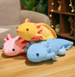 45cm Kawaii Colorful Newt Plush Toy Stuffed Cute Axolotl Salamander Fuzzy Plush Fish Appeasing Long Pillow Cushion Kids Gift