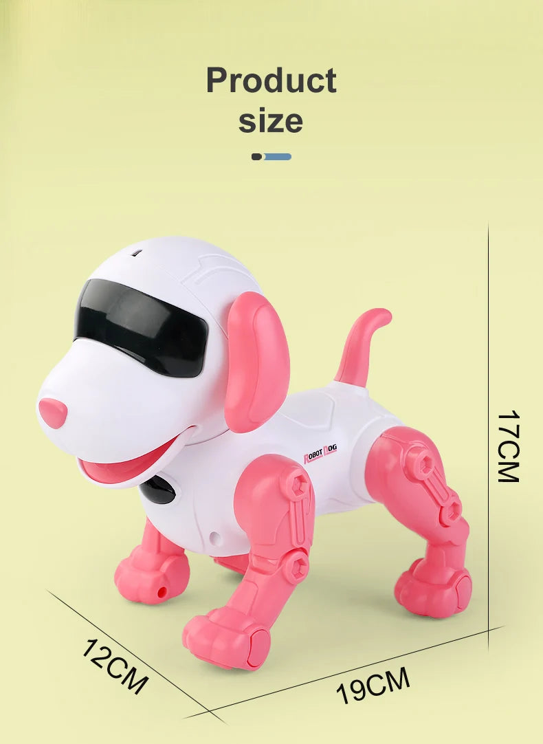 ZWN RC Robot Electronic Stunt Dog Toys Voice Command Programmable Touch-sense With Music Song Robot Dog for Children's Gifts