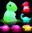 1/6PCS Baby Cute Animals Bath Toy Swimming Water Play LED Light Up Toy Set Float Induction Luminous Dinosaur for Kids Funny Gift