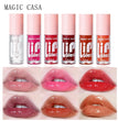 MAGIC CASA 6pcs/set Hydrating Jelly Lip Oil long-lasting Moisturizing  smooth shimmering Lip Hydrating Liquid