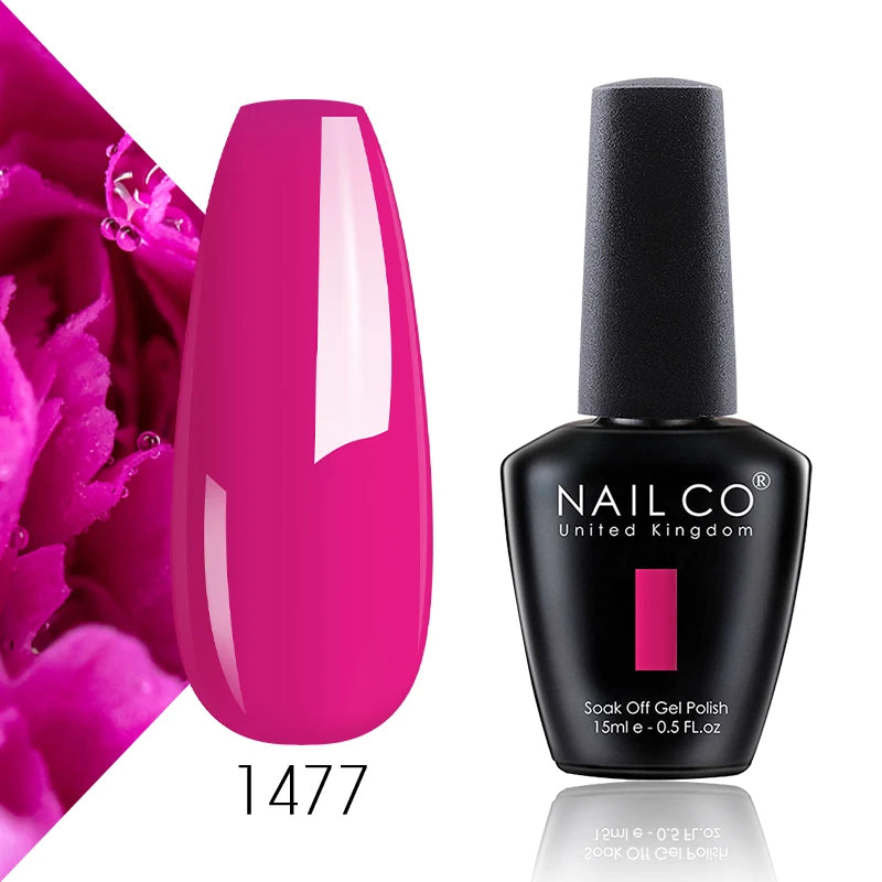 NAILCO 15ml Translucent Color Gel Nail Polish Vernis Semi Permanent UV LED Gel Polish For Nail Art Gel Manicure TOP BASE Varnish