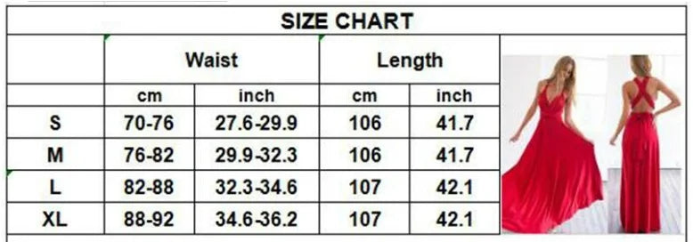 Sexy Women Multiway Wrap Convertible Boho Maxi Club Red Dress Bandage Long Dress Party Bridesmaids Infinity Robe Longue Femme