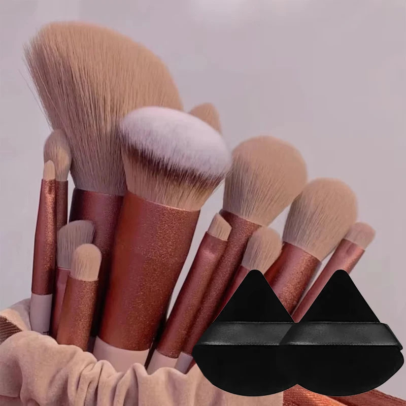 13 Makeup Brushes with Bag Quick-drying Ultra-soft Beauty Tools Portable Makeup Brush Set