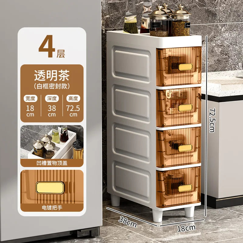 Bathroom Crack Cabinet Storage Shelf Narrow Slit Storage Cabinet Toilet Storage Cabinet Floor Organizer Home Organizer Drawer